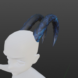 Black/Blue Demon Horns