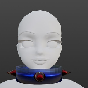 Blue Spiked Collar