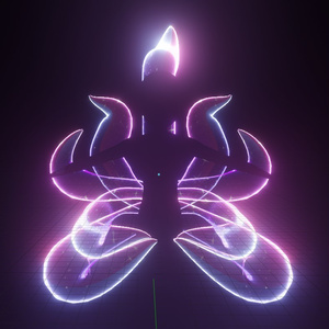 Neon Celestial Kitsune Tails