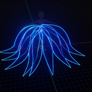 Neon Blue Kyuubi Tails