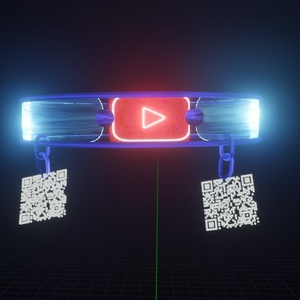 Neon YouTube QR Neckband