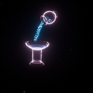 Glowing Amethyst Fountain Animated