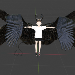 Fallen Angel wings,horns and tail