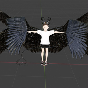 Fallen Angel wings,horns and tail