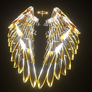 Glowing  Halo and wings