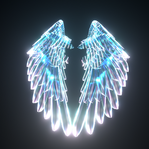 Glowing Celestia Mane-Colored Wings
