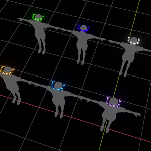 glowing elemental bull horns set VRM