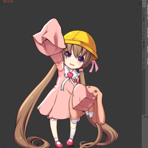 月読アイ_Blenderカットアウトモデル