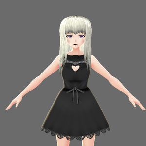 Lace Black Dress [Vroid]