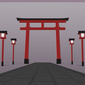 【無料】灯篭のある参道ver1.05