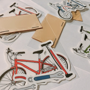 自転車セットステッカー