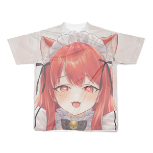 猫耳メイドフルグラフィックTシャツ メスガキVer.