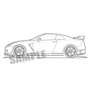 35GTR(SIDE) 선화/투과 없음 백지 PNG