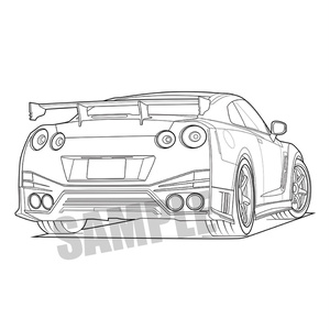 35GTR(REAR VIEW) 선화/투과무...