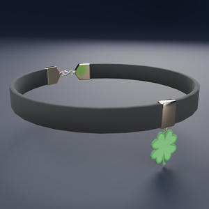 四つ葉のクローバーチョーカー four-leaf clover-Choker