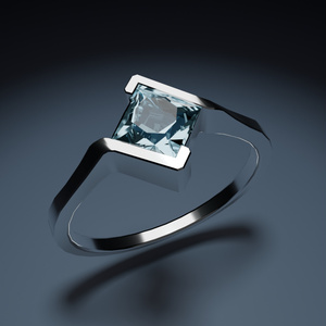 Aquamarine ring [7 Rings] / Ring with gems / アクアマリン リング / ジュエル [100円]