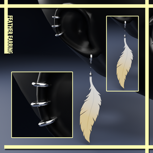 羽飾りのイヤリング / Feather Earring ver.2 【100円】