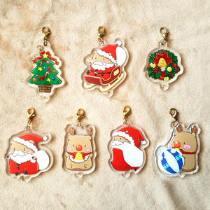 New!【アクリルチャーム】クリスマス くまさん【大】《No.2》