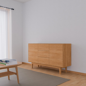 サイドボード【3Dモデル】Wooden Sideboard