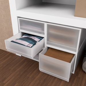 押入れ収納【3Dモデル】closet storage box