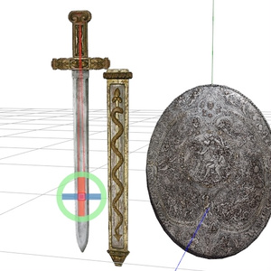 剣と盾【3Dモデル】 缩略图 10