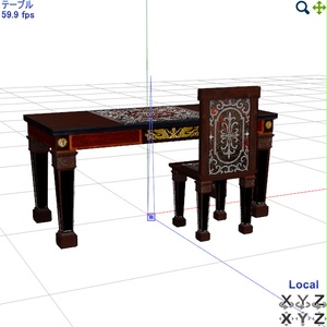 テーブル＆椅子【3Dモデル】 缩略图 13