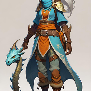 Elven Adventurer with Dragon Companion