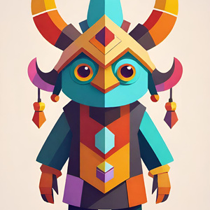 Geometric Tribal Creature