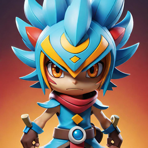 Blue Warrior Hero