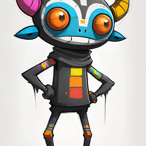 Colorful Horned Creature