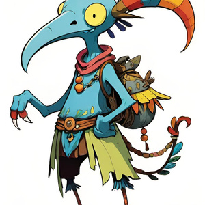 Colorful Bird Wanderer