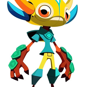 Whimsical Alien Explorer