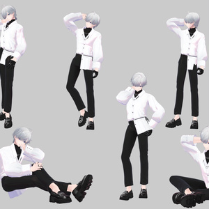 撮影向け！首を痛めた男のポーズアニメーション30種 缩略图 2