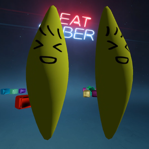 Giant Banana Plush Custom Saber for BeatSaber