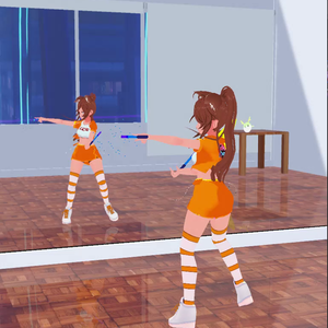 Dance Studio Stage for VRMFrontView