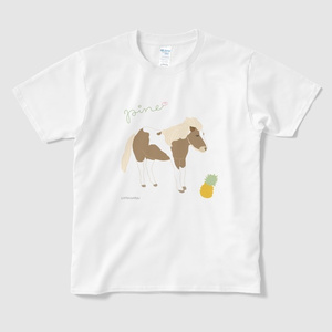 【HorseSpace紡さんへのチャリティーグッズ】パインちゃんTシャツ・3カラー（8/31まで）