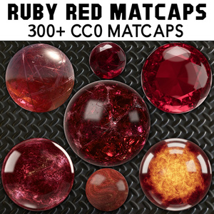300+ Ruby Red Matcaps ❤️ CC0 商用利用可 ❤️ Pixel Place ❤️