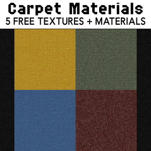 [無料] 5 Carpet Textures + Materials 💗 CC0 商用利用可 💗 Pixel Place 💗