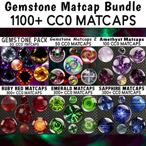 Gemstone Matcap Bundle セット ❤️ CC0 商用利用可 ❤️ Pixel Place ❤️