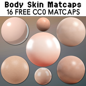 [無料] Body Skin Matcaps ❤️ CC0 商用利用可 ❤️ Pixel Place ❤️