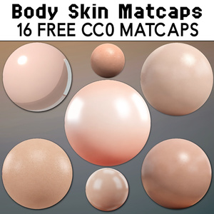 [無料] Body Skin Matcaps ❤️ CC0 商用利用可 ❤️ Pixel Place ❤️
