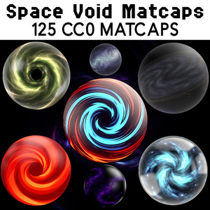 125 Space Void Matcaps 🩶 CC0 商用利用可 🩶 Pixel Place 🩶