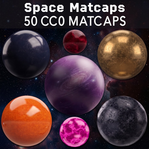 50 Space Matcaps 💜 CC0 商用利用可 💜 Pixel Place 💜