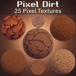 [無料] 25 Pixel Dirt Textures 🤎 商用利用可 / 商用OK 🤎 Pixel Place 🤎