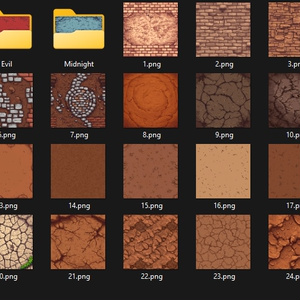 [無料] 25 Pixel Dirt Textures 🤎 商用利用可 / 商用OK 🤎 Pixel Place 🤎 缩略图 2
