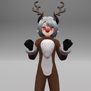 VRChat想定 3Dモデル　「ウラモ」想定衣装　トナカイスーツ