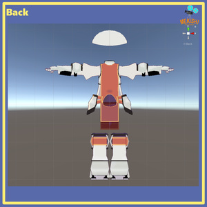 VRChat想定 3Dモデル　「まめひなた」対応衣装　まめひナイト 缩略图 5