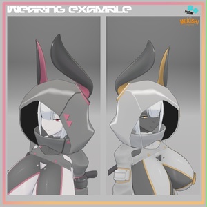 VRChat想定 3Dモデル　「ニューラリア」対応衣装　N_Hoodie 缩略图 3