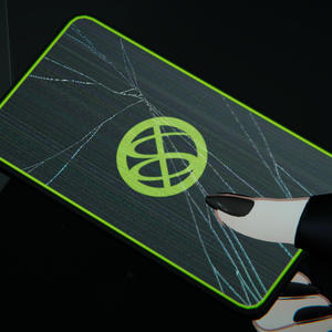 画面がバキバキのスマホ（VRC想定）