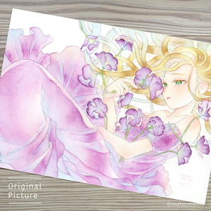 ナオさま専用（原画）さざなみの輝き【水彩画】ほか 2点おまとめ